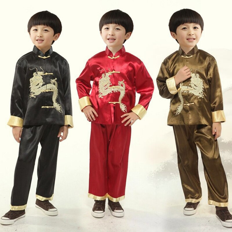 4Colors Chinese Traditional Tang Suit For Boys Kid..